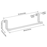 TürFix Pro Edelstahl-Küchentuchhalter ohne Bohren – Über-Schranktür-Handtuchstange | Rostfreier Küchen-Organizer | Platzsparende Hängelösung für Tücher & Küchenzubehör