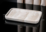 VitaStone Natura Badaccessoire-Set 6-teilig – Travertin Naturstein Badezimmerausstattung | Elegantes Spa-Design | Zeitlose Ordnung