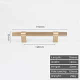 LINEARO Möbelgriff aus Messing 96 mm – Geradliniger Schrankgriff | Gebürstetes Gold & Antikoptik | Zeitloses Design
