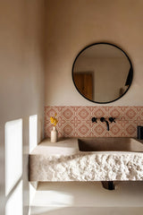 TerraMosaik Fliesenaufkleber selbstklebend – Boho Terrakotta Design für Wand & Boden | Wasserfest | Mediterranes Wohngefühl