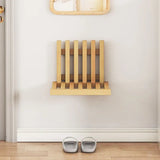 NordFold Klappbare Bambus Wandbank – Schmale Schuhbank ohne Bohren | Platzsparender Sitzhocker | Skandinavisches Design
