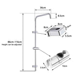 RainFlex Badewannen Duschsystem mit Regendusche – Höhenverstellbares Komplettset | Handbrause & Thermokomfort | Modernes Design