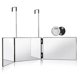 TriView Pro 360° Klappbarer 3-Panel Schminkspiegel mit Teleskop-Aufhängung – Tragbarer Make-up- & Styling-Spiegel für Rundum-Ansicht | Flexibler Beauty-Spiegel für Zuhause & Reisen