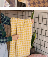 COTONIQUE Hahnentritt Gesichtstuch Baumwolle – Jacquard Handtuch | Saugstark & Hautfreundlich | Vintage Design