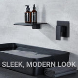 Waterval Wastafelkraan – Dubbele Handvatten | Chroom & Mat Zwart | 2-Gats Wand- of Tafelmontage