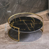 LuxeTier Doppelablage Kosmetik Organizer – Zweistöckiges Aufbewahrungsregal in Gold/Schwarz | Marmoroptik Schalen | Elegante Ordnung