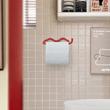SteelHold Toilettenpapierhalter aus Metall – Wandmontierter Papierrollenhalter in Schwarz oder Rot | Rostfrei & Stabil | Modernes Design