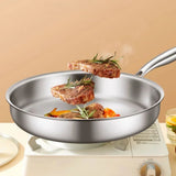 ProChef Pro 304 Edelstahl-Bratpfanne für Gas & Induktion | unbeschichtete Antihaft-Kochpfanne | professionelle Edelstahl-Pfanne für gesundes Kochen