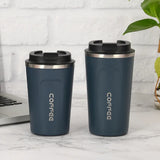 WärmeZeit Thermobecher – 380/510 ml Vakuumbecher aus 304-Edelstahl | 6–12 Stunden Temperaturerhalt | Auslaufsicherer Kaffeebecher mit Deckel