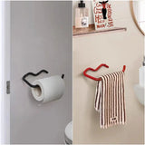 SteelHold Toilettenpapierhalter aus Metall – Wandmontierter Papierrollenhalter in Schwarz oder Rot | Rostfrei & Stabil | Modernes Design