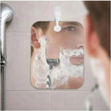 AquaClear Anti-Beschlag Duschspiegel rechteckig mit Hakenbefestigung – beschlagfreier Rasier- und Kosmetikspiegel | Acryl, wasserfest & tragbar | ideal für Badezimmer und Reisen