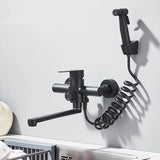 AquaFlow FlexiSprüh Wandarmatur mit Handbrause – Schwenkbare Küchen- & Badarmatur aus Edelstahl