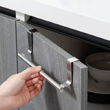 TürFix Pro Edelstahl-Küchentuchhalter ohne Bohren – Über-Schranktür-Handtuchstange | Rostfreier Küchen-Organizer | Platzsparende Hängelösung für Tücher & Küchenzubehör