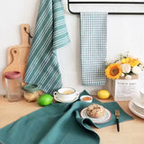 PureCotton Küchen- & Geschirrtuch-Set 3-teilig – 100% Baumwolle | Hochsaugfähig | Klassisches Streifendesign