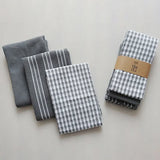 PureCotton Küchen- & Geschirrtuch-Set 3-teilig – 100% Baumwolle | Hochsaugfähig | Klassisches Streifendesign