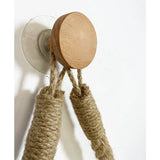 RopeStyle Handtuch- und Toilettenpapierhalter – Bohrfreie Wandhalterung im natürlichen Boho-Design