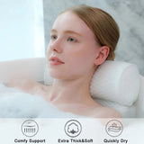 AquaRelief ergonomisches Luxus-Badekissen – 3-in-1 Nacken-, Kopf- & Rückenstütze | atmungsaktives Air-Mesh, Anti-Rutsch Saugnäpfe & schnelltrocknender Komfort