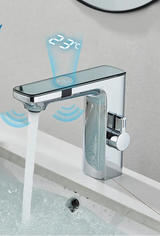 AquaSense Smart Sensor Waschtischarmatur – Berührungslos, digital und modern