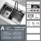 SteelPrime Pro Edelstahl-Küchenspülen-Set – Rechteckiges Einzelbecken | 3 mm Stärke | Mit Wasserhahn & Seifenspender | Komplettsystem für moderne Küchen
