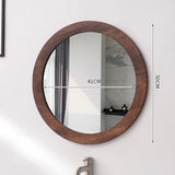 NATURALEO Wandspiegel mit Holzrahmen – Dekorativer Bad- & Schminkspiegel | Klare Reflexion | Zeitloses Wohnaccessoire