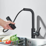 CulinaVero Küchenarmatur mit Ausziehbrause – Edelstahl Mischbatterie | Wasserfallauslauf | Maximale Flexibilität