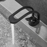 AQUAWAVE Wasserfall Waschbeckenarmatur – Einhebelmischer aus Messing | Wellenauslauf | Modernes Bad-Design