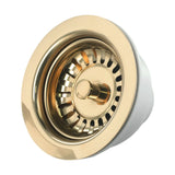LumiDrain Premium Ablaufstopfen Gold – Edelstahl Spülbeckensieb Ø114 mm | Anti-Verstopfung | Passend für 83–90 mm Ablauf