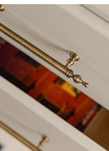 BRONZARO T-Stab Möbelgriff aus Messing – Antik Bronze Schrankgriff 128 mm | Robuste Qualität | Zeitloses Design