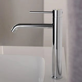 LuxTall Waschbeckenarmatur Gold – Edelstahl Wasserhahn Hoch | Gebürstetes Finish | Einhebel Mischbatterie