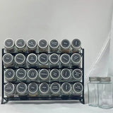 Wand Gewürzregal 4 Ebenen Metall – Küchen Organizer | Vorratshalter | Platzsparendes Regal ohne Gläser
