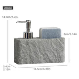 GranitoClean Design-Seifenspender mit Ablage – Küchen- & Badspender | Saubere Ordnung | Steinoptik Eleganz