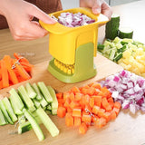 PressCut Pro Multifunktions-Gemüseschneider mit Hebeldrucksystem – Pommes- und Würfelschneider | Edelstahl-Küchenschneider für Gemüse, Obst & Meal Prep | Effizienter Küchenhelfer für schnelles Schneiden