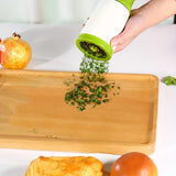 FreshChop Pro Manuelle Kräutermühle & Gemüseschneider mit Edelstahlklingen – Handbetriebener Küchenzerkleinerer für Kräuter, Chili & Gemüse | Stromfreier Multischneider für frische Zubereitung