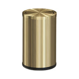 AURELIX Bad-Mülleimer 9 Liter Gold – Edelstahl Abfalleimer mit Klappdeckel | Hygienisch & Kompakt | Stilvolles Design