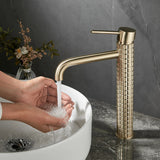 DIAMORA Design Waschtischarmatur Schwarz – Einhebelmischer aus Messing | Luxuriöser Wasserhahn | Elegantes Badezimmer-Highlight