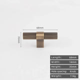 LINEARO Möbelgriff aus Messing 96 mm – Geradliniger Schrankgriff | Gebürstetes Gold & Antikoptik | Zeitloses Design