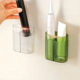 CleanHold Wand-Zahnbürstenhalter – Hygienischer Bad Organizer | Platzsparend | Moderne Aufbewahrungslösung