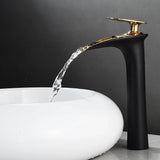 AquaSilva Wasserfall Waschtischarmatur Einhebelmischer – Weiße Mischbatterie | Sanfter Wasserfluss | Modernes Badezimmerdesign