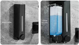 AquaMont Wandspender System 500 ml – Nachfüllbarer Flüssigseifen- & Duschgelspender zur Wandmontage ohne Bohren