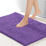 VelouraSpa Chenille-Badematte Premium – Flauschige Duschmatte | Rutschhemmend | Maximale Saugkraft