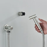 PureSpray Wand-Bidet-Dusche Schwarz – Edelstahl WC-Handbrause Set | Kaltwasser Shattaf | Hygienische Reinigungslösung