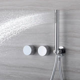 AQUASTELLA Design Handbrause aus Messing – Duschkopf Stabform | Wassersparend & Elegant | Premium Badezimmerlösung