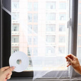 FensterWächter Schutzgewebe – Haftendes Mückennetz für Türen & Fenster | Feinmaschiger Insektenschutz | 130 × 150 cm Faltbar
