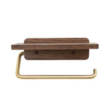 WoodSteel Elegance Papierhalter – Wand-Papiertuchregal aus Holz & Edelstahl | Modern & Natürlich | Für Bad & Hotel