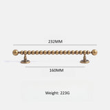 ORBANO Kugel Möbelgriff aus Messing 128 mm – Antik Bronze T-Stab Griff | Modernes Design | Langlebige Schranklösung