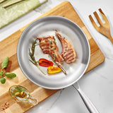 ProChef Pro 304 Edelstahl-Bratpfanne für Gas & Induktion | unbeschichtete Antihaft-Kochpfanne | professionelle Edelstahl-Pfanne für gesundes Kochen