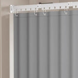 AquaFold Komfort Duschvorhang Set – Faltbares Magnetsystem mit Teleskopstange | Wasserdicht | Ohne Bohren Montage