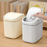 DeskPure Mini Tischabfalleimer mit Drehdeckel – kompakter Kunststoff-Mülleimer für Büro und Zuhause | platzsparend, hygienisch & modern