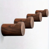 NordicHook Wandhaken aus Massivholz – Garderobenhaken Buche oder Schwarznuss | Minimalistisches Design | Platzsparende Aufbewahrung