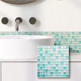GlasMosaik 3D Wandfliesen selbstklebend – Hochglanz Mosaikoptik für Küche & Bad | Hitzebeständig | Flexible DIY-Gestaltung